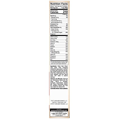 POST GREAT GRAINS CRANBERRY ALMOND CRNCH RTE CEREAL CRANBERRY ALMOND CRUNCH FLAKE AND CLUSTER BOX 14 OUNCES 1 - Image 3