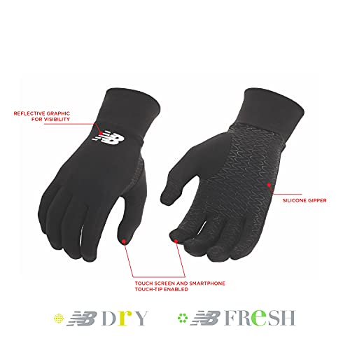 New Balance Lightweight Running Gloves, Cyclone Heather, Large - Image 3