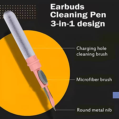 Bluetooth Earbuds Cleaning Pen, Multifunction Airpod Cleaner Kit with Soft Brush for Wireless Earphones Bluetooth Headphones Charging Box Accessories, Computer, Camera and Mobile Phone (Pink) - Image 9