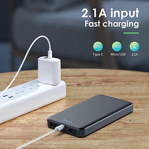 Portable Charger Power Bank 10000mAh【2 Pack】Ultra Slim Design Portable Phone Charger with Type C Input & 2 Output Backup Charging External Battery Pack for Smart Phone, Android Phone,Tablet etc. - Image 3
