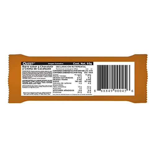 Quest Nutrition Protein Bar, Chocolate Peanut Butter, 2.12 Ounce, 12 Count - Image 8