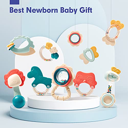 Baby Toys 3-6 Months - Baby Teething Toys for Babies 0-6 Months - Infant Toys Baby Toys 6 to 12 Months - Baby Rattles 0-6 Months Old Baby Toys 0-3 6-12 Months - Newborn Toys Baby Boy Girl Gifts Set - Image 3