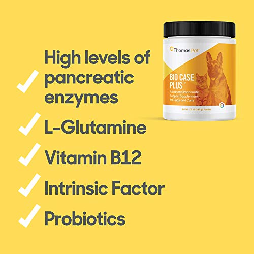 Thomas Pet Bio Case Plus - Pancreatic Enzymes for Dogs & Cats - Digestive Supplement - (12 Ounces, Powder) - Image 6