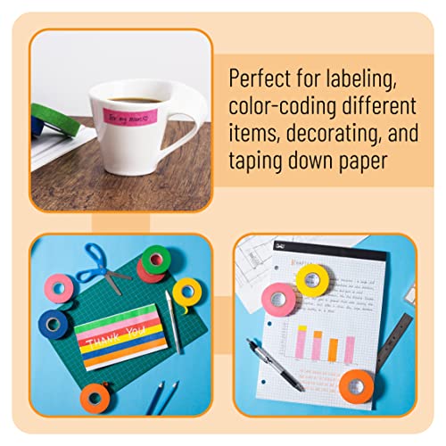 Mr. Pen- Colored Masking Tape, Colored Painters Tape for Arts and Crafts, 6 Pack, Drafting Tape, Craft Tape, Labeling Tape, Paper Tape, Masking Tape, Colored Tape, Colorful Tape, Artist Tape, Art Tape - Image 5