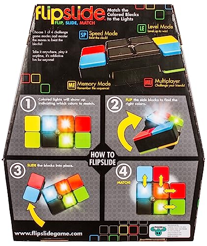 Oonies Flipslide Game, Electronic Handheld Game | Flip, Slide, and Match the Colors to Beat the Clock - 4 Game Modes - Multiplayer Fun,Black,3.23'' x 8.66'' x 10.28'' - Image 2