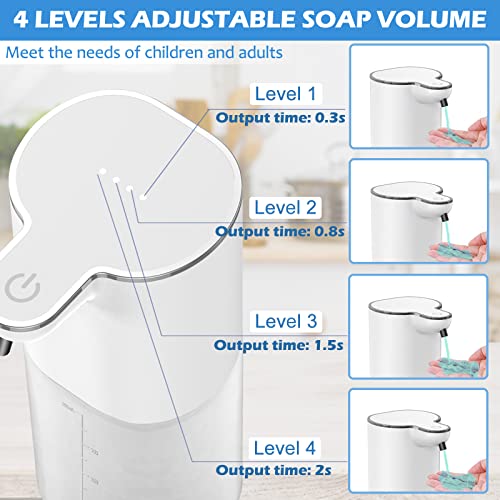 Josnown Automatic Liquid Soap Dispenser, 13.5oz/400ML Wall Mount Soap Dispenser, USB Rechargeable, Touchless Hand & Dish Soap Dispenser Waterproof Pump for Bathroom, Kitchen - Image 6