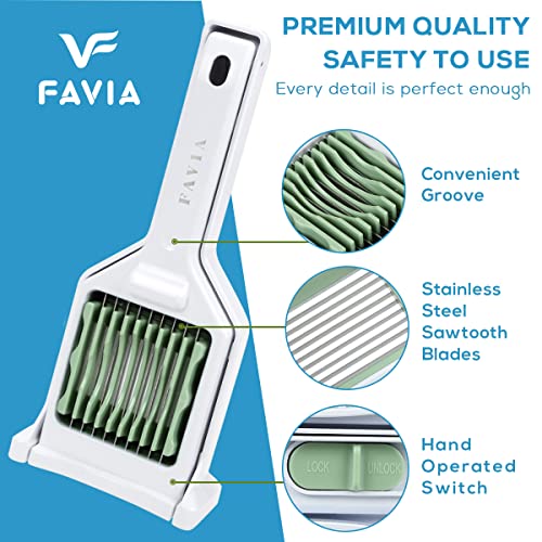 FAVIA Egg Slicer for Hard Boiled Eggs Mushroom Strawberry Cherry Tomato Kiwi Fruit with 9 Stainless Steel Blades Multipurpose Handy Kitchen Gadgets BPA Free Dishwasher Safe (Pastel Green) - Image 2
