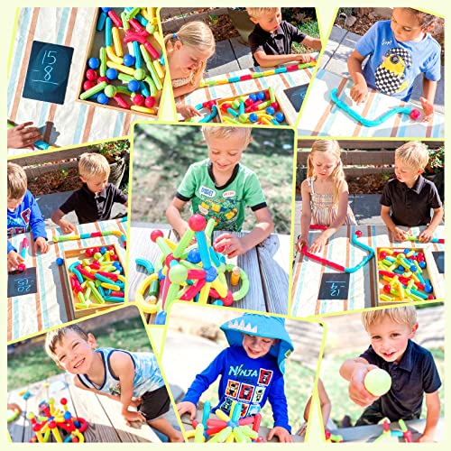 AXYES Magnet Toys for 3 Year Old Girls Boys, Educational Preschool Toys Magnetic Blocks for Toddlers Kids, Sensory Montessori Toys Magnet Building Tiles Sticks Playset, Birthday Gift - Image 8